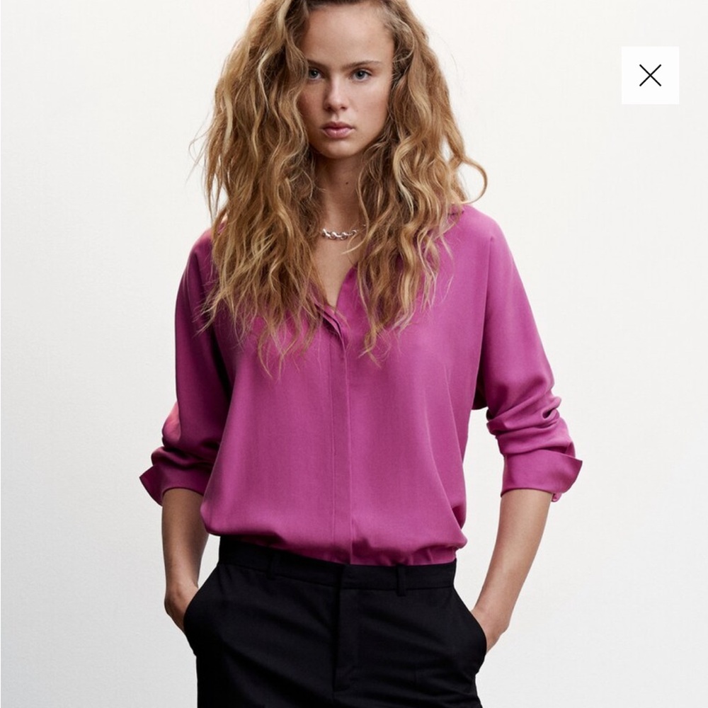 Mango magenta blouse size US0